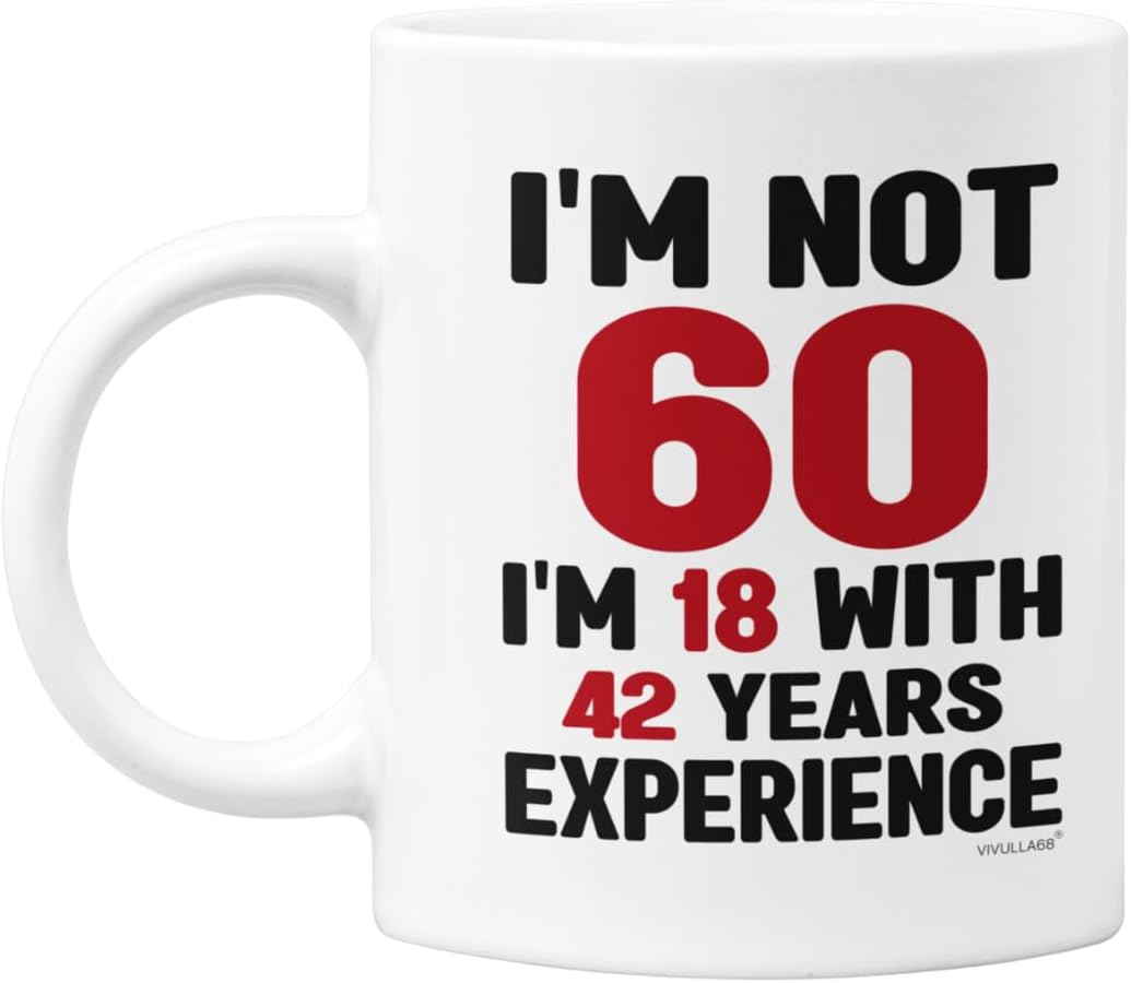 mailabeeus 60th Birthday Gifts For Men Women, 60 Birthday Gifts For Women Men, Birthday Gifts For 60 Year Old Man Woman, 1963 Birthday Gifts For Women Men, Happy 60th Birthday Gift Idea, Turning 60 Mug