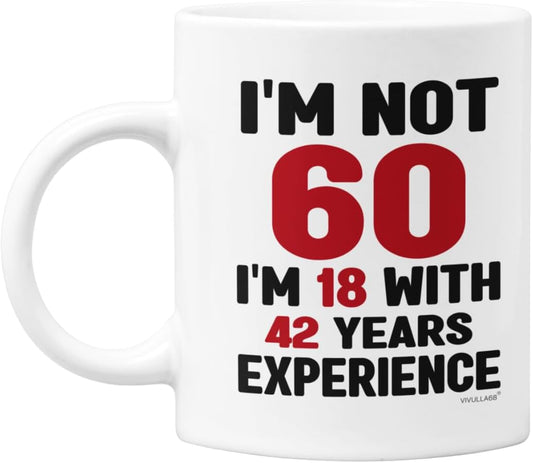mailabeeus 60th Birthday Gifts For Men Women, 60 Birthday Gifts For Women Men, Birthday Gifts For 60 Year Old Man Woman, 1963 Birthday Gifts For Women Men, Happy 60th Birthday Gift Idea, Turning 60 Mug
