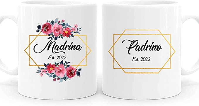 Quieren Ser Mis Padrinos De Bautizo Propuesta, Padrinos Madrina Proposal Spanish, Quieres Ser Mis Padrinos De Bautizo Gifts, Godparents Proposal Gift, Bautizo Recuerdos Godparent Coffee Mug Set