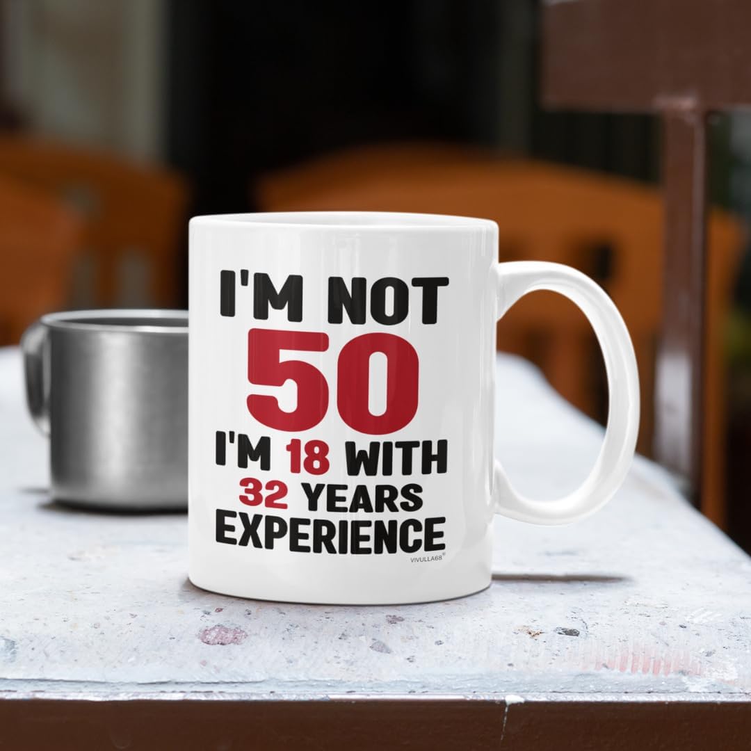 mailabeeus 50th Birthday Gifts For Him, Women Mens 50th Birthday Gift Ideas, 50th Birthday Gifts For Men Funny, Fifty Birthday Gifts For Men And Women, Turning 50 Gifts, 50th Cups, 50th Birthday Mug