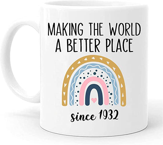 mailabeeus 90th Birthday Gifts for Women, 90th Birthday Ideas, 1932 Birthday, Gifts for 90 Year Old Woman, 90th Birthday Gifts for Men, 90 Year Old Birthday Gifts for Women, Grandma 90th Birthday Cups