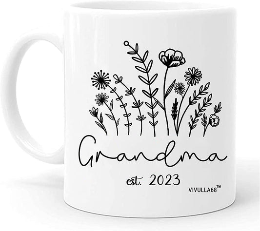 mailabeeus Promoted To Grandma 2023 Mug, New Grandma Gifts First Time, Grandma to be Gifts, Pregnancy Announcement for Grandma Expecting, Grandma Mugs Coffee Gift for New Grandma, Future Grandma Gifts