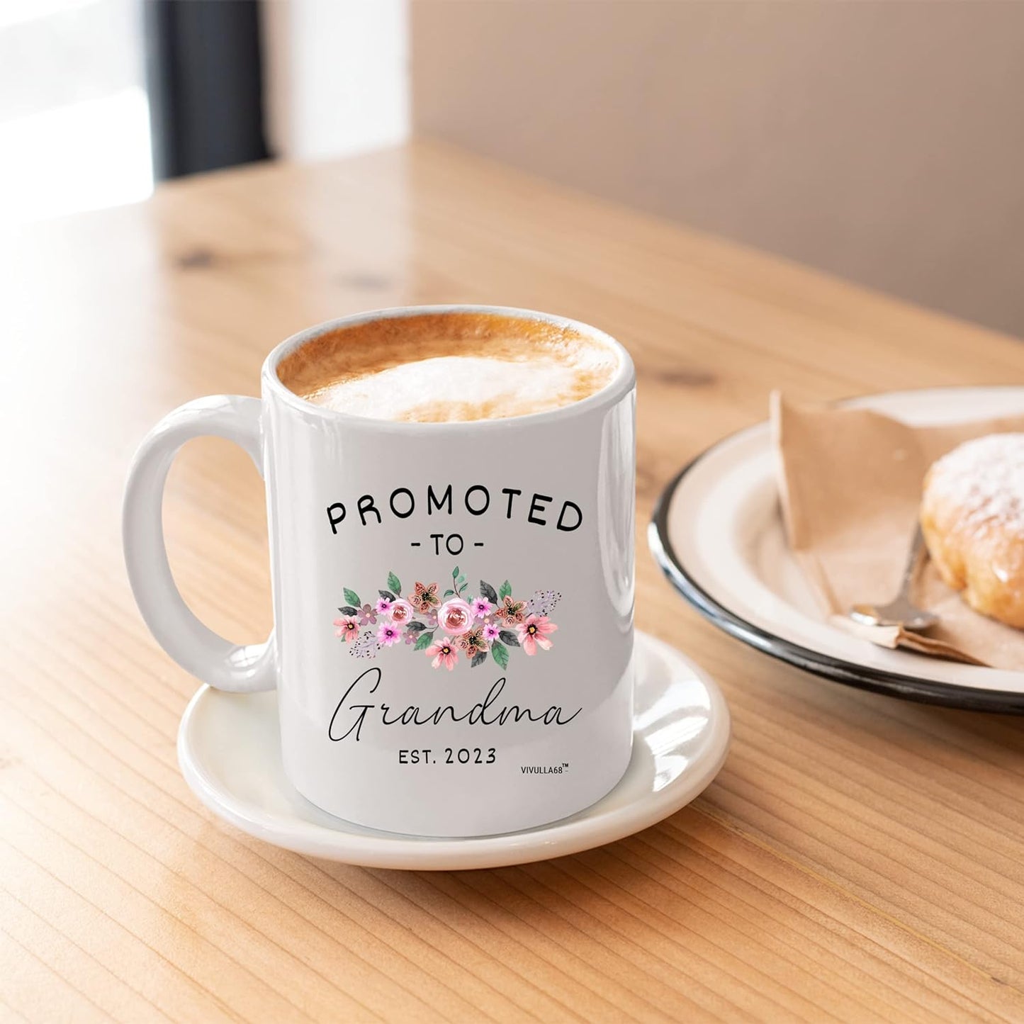 mailabeeus Promoted To Grandparents Grandma And Grandpa 2023 Mugs, Pregnancy Announcement For Grandparents Mug Set, Grandma And Grandpa Announcement Gifts, Grandparents Baby Announcement Christmas Gift