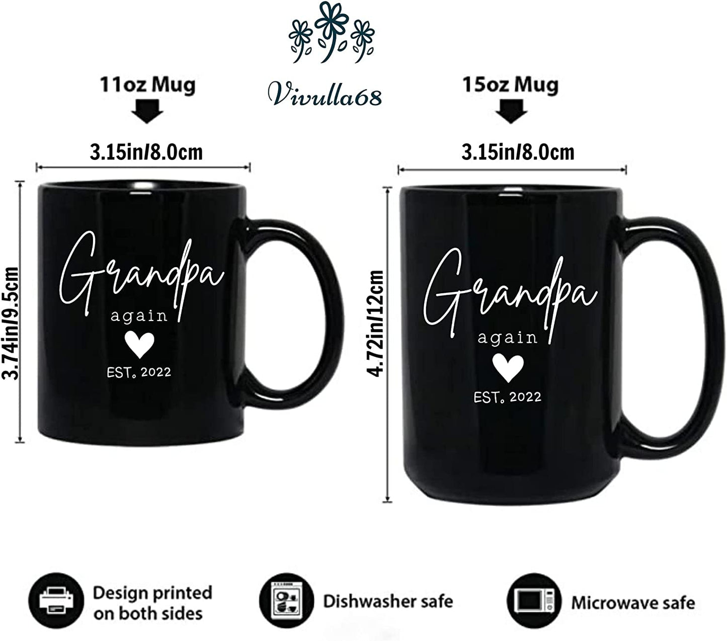 Grandparents Again, Papa Again Mug, Grandpa Mug, Grandpa Announcement Gifts, You’re Going To Be A Grandpa, Going To Be A Grandpa, Promoted To Grandpa, Pregnancy Announcement Mug