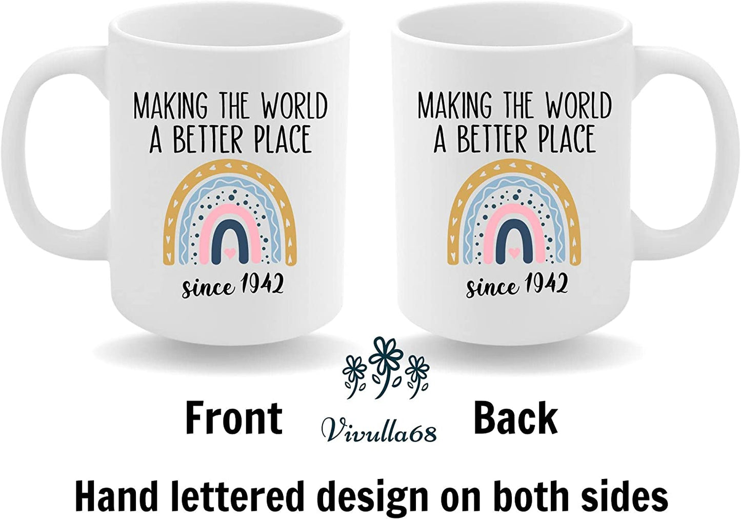 mailabeeus 80th Birthday Gifts for Women, 80th Birthday Gifts for Men, 1942 Birthday Gifts for Women, 80 Year Old Birthday Gifts for Women, 80th Birthday Gift Ideas, 80th Birthday Decorations for Women
