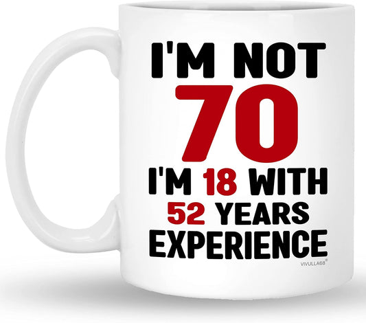 mailabeeus 70th Birthday Gifts For Men Women, Mens 70th Birthday Gift Ideas, 70 Year Old Birthday Gifts For Men Women, 70 Birthday Gifts Men Women, 1953 Birthday Gifts For Men Women, Turning 70 Mug