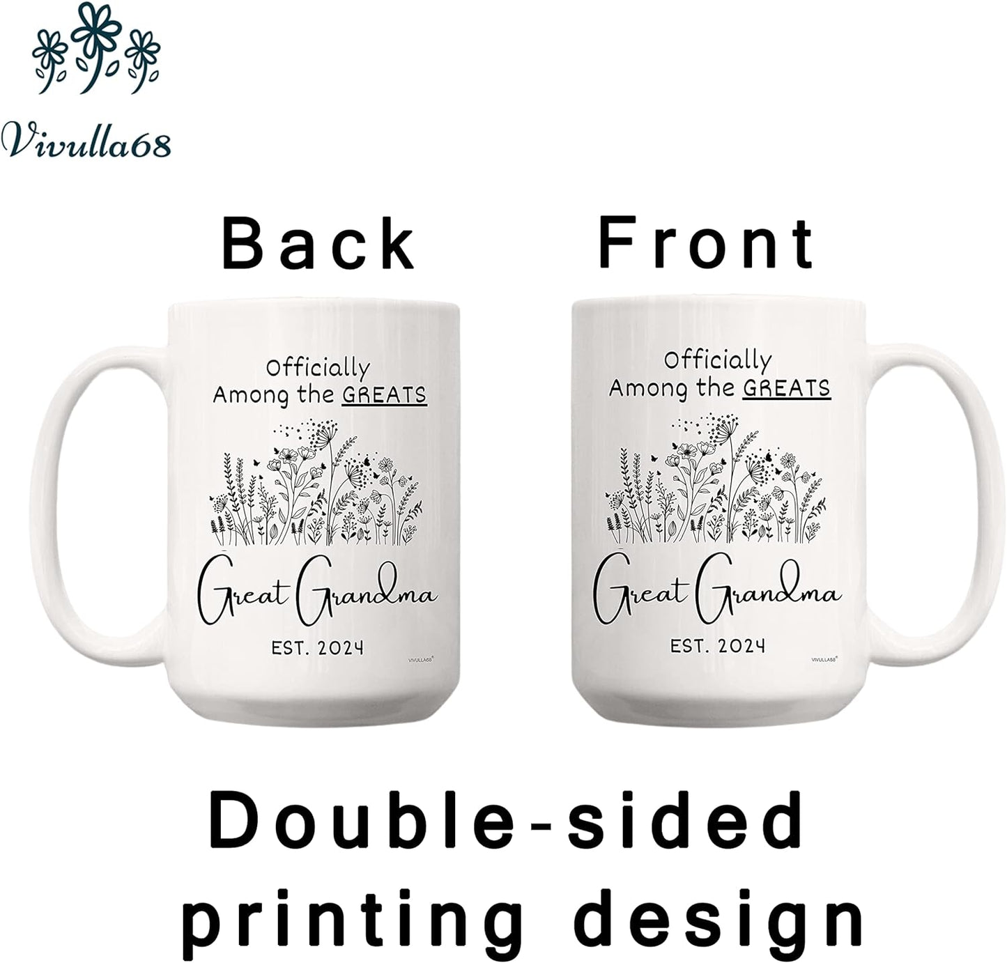 mailabeeus Great Grandma Mug 2024, New Great Grandma Gifts, Youre Going To Be Great Grandparents Gifts, Presents For Great Grandma Pregnancy Announcement, Happy Mothers Day Gifts for Great Grandmother