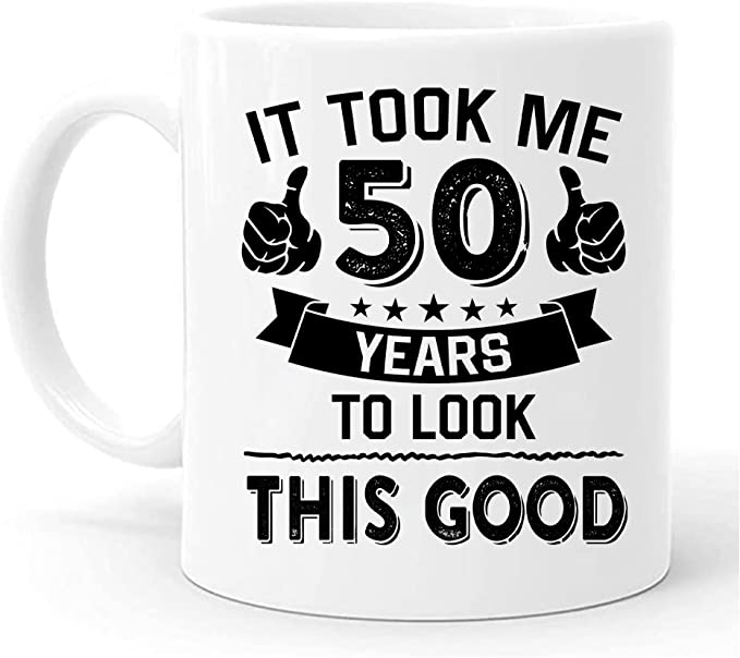 mailabeeus 50th Birthday Gifts For Women Men, Men's 50th Birthday Gift Ideas, Cool Gifts For 50 Year Old Woman, Funny 50th Birthday Gifts For Men, 50th Birthday Coffee Mugs For Women, 50th Cups