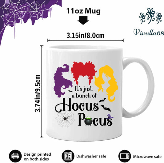 mailabeeus Hocus Pocus Coffee Mug Hocus Pocus Mug, Hocus Pocus Decorations, Hocus Pocus Coffee Cup Halloween Mug, Hocus Pocus Gifts, Halloween Coffee Mug, Cauldron Mug, Sanderson Sisters Decor