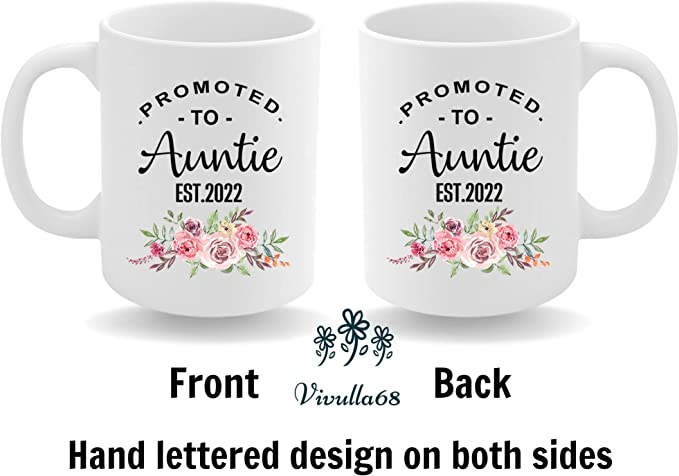 mailabeeus Promoted to Aunt Coffee Mugs, New Auntie Gifts, Auntie Announcement Gifts, Best Friends Promoted to Aunt, Aunty to be, Sister to Aunt, New Aunt Gifts, Future Aunt Gifts, Auntie to be Gifts