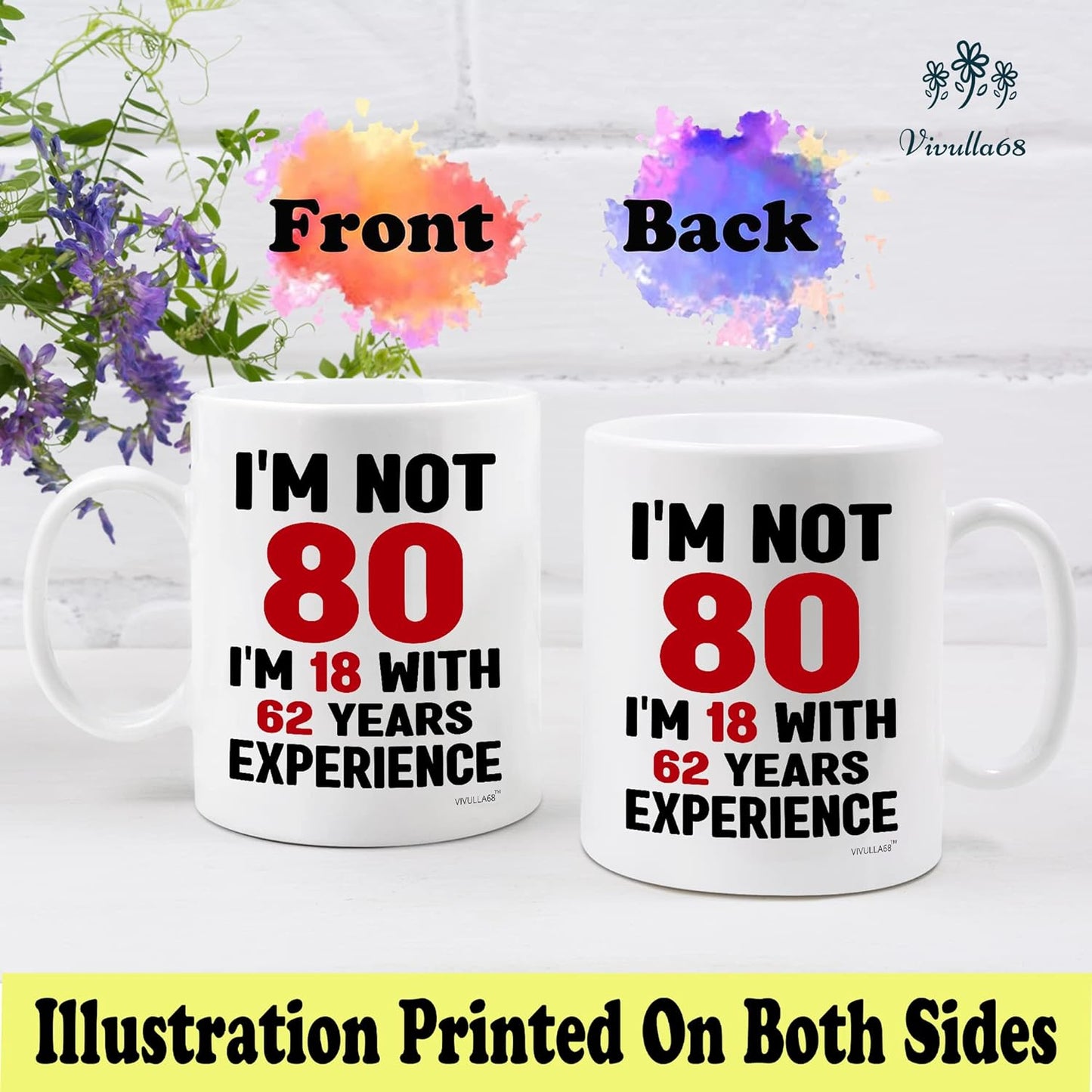 mailabeeus 80th Birthday Gifts for Women Men, 80 Year Old Birthday Gifts for Women Men, 1943 Birthday Gifts for Women Men, Gifts for 80 Year Old Woman Birthday, 80 Birthday Gifts for Women Men