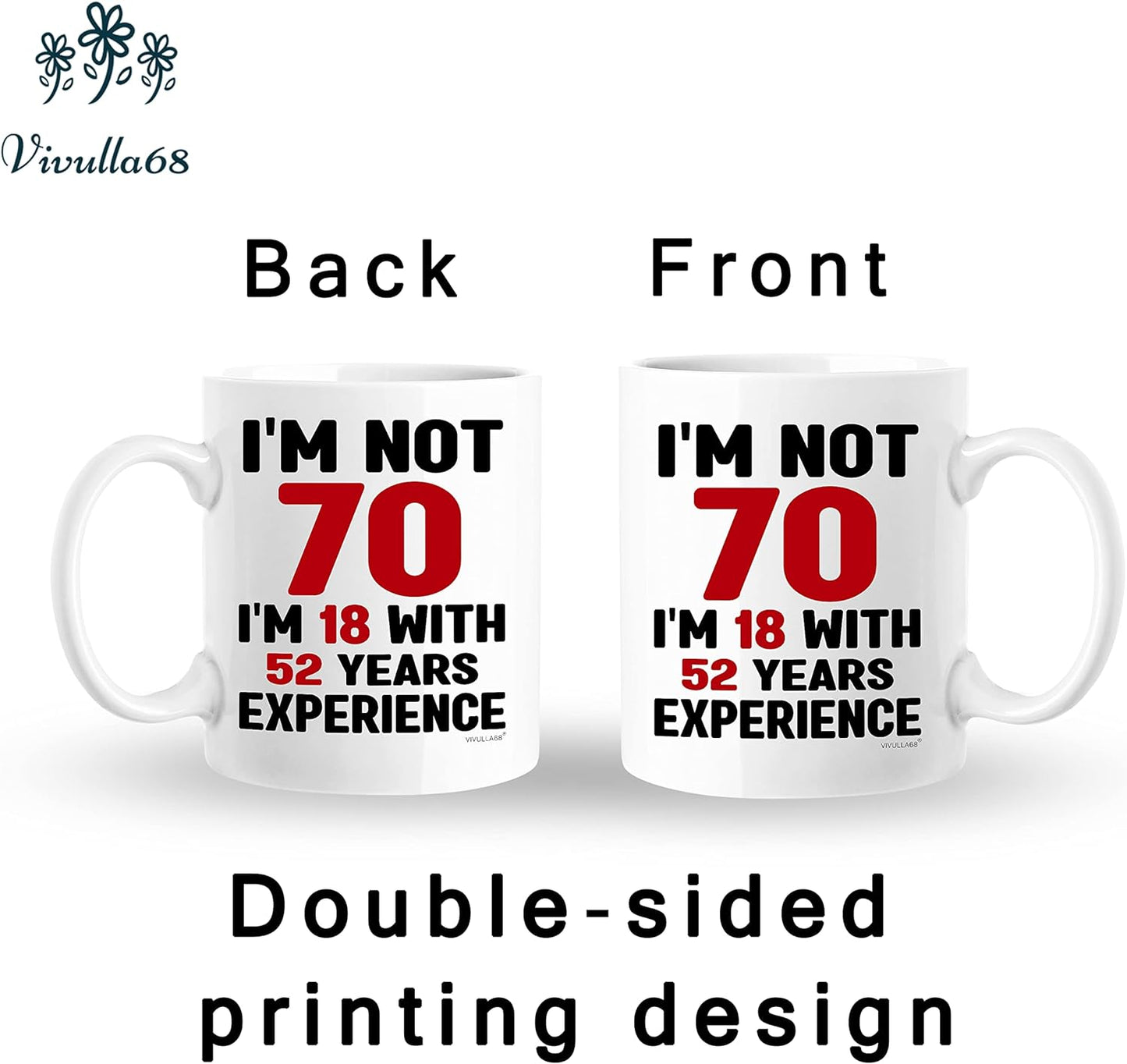 mailabeeus 70th Birthday Gifts For Men Women, Mens 70th Birthday Gift Ideas, 70 Year Old Birthday Gifts For Men Women, 70 Birthday Gifts Men Women, 1953 Birthday Gifts For Men Women, Turning 70 Mug