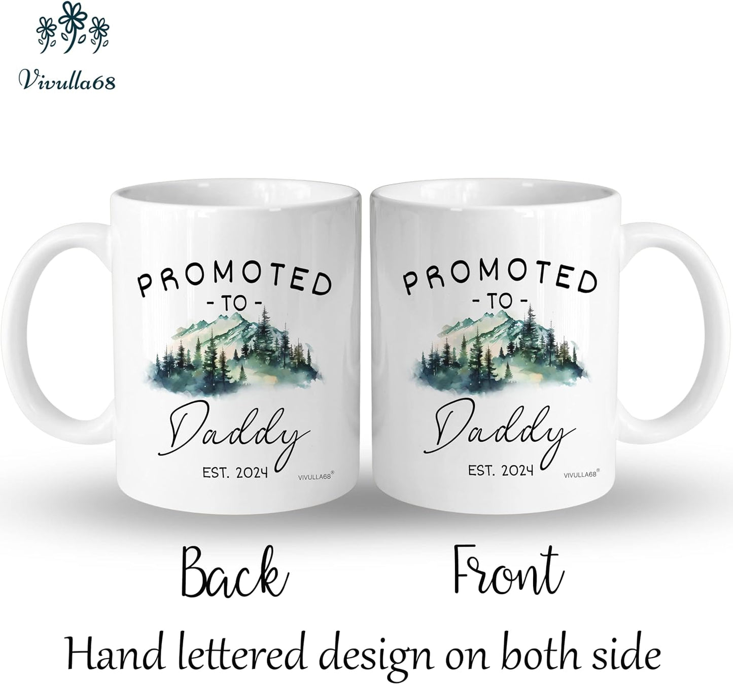 mailabeeus Promoted to Parents Mommy Daddy 2024 Mugs, New Parent Gifts for Couple, New Mom and Dad Gifts First Time 2024, New Parents Christmas Gifts, Parent Coffee Mugs, Mom and Dad Mugs