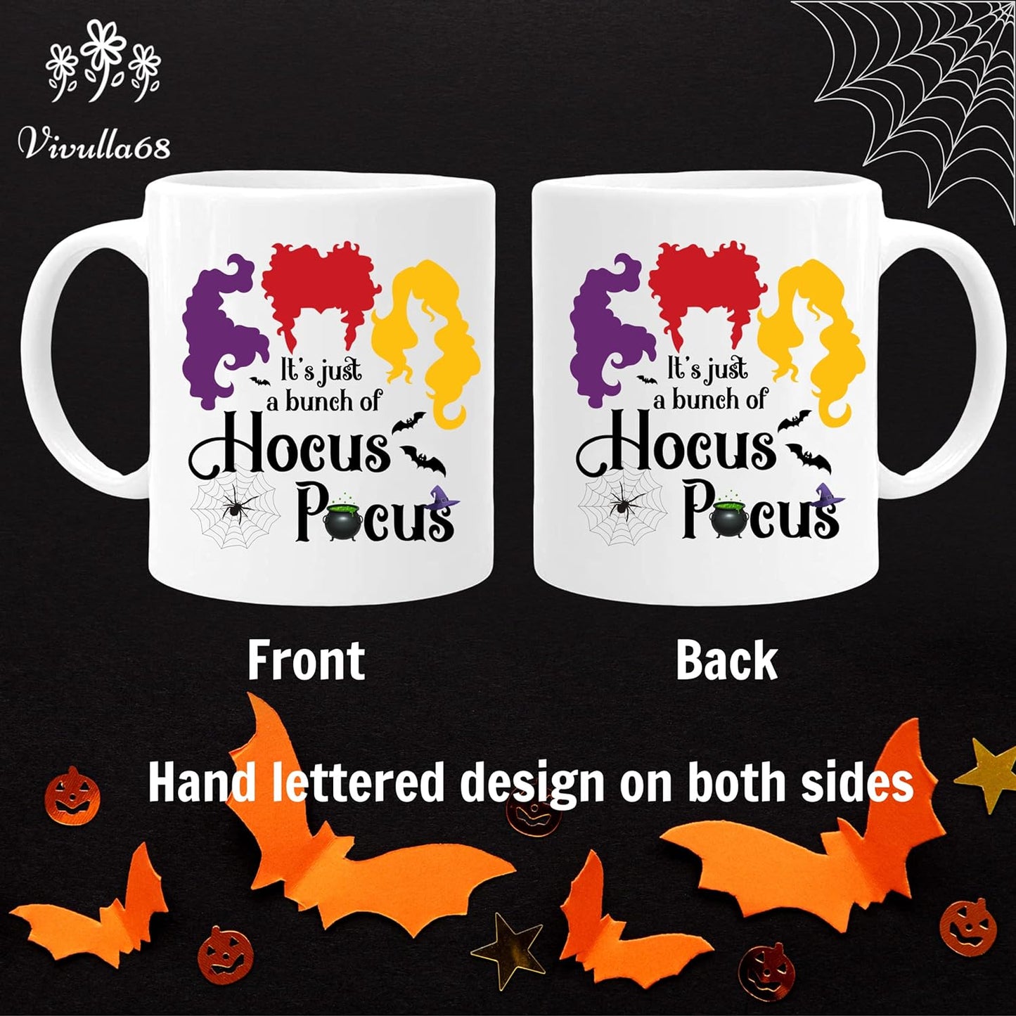 mailabeeus Hocus Pocus Coffee Mug Hocus Pocus Mug, Hocus Pocus Decorations, Hocus Pocus Coffee Cup Halloween Mug, Hocus Pocus Gifts, Halloween Coffee Mug, Cauldron Mug, Sanderson Sisters Decor