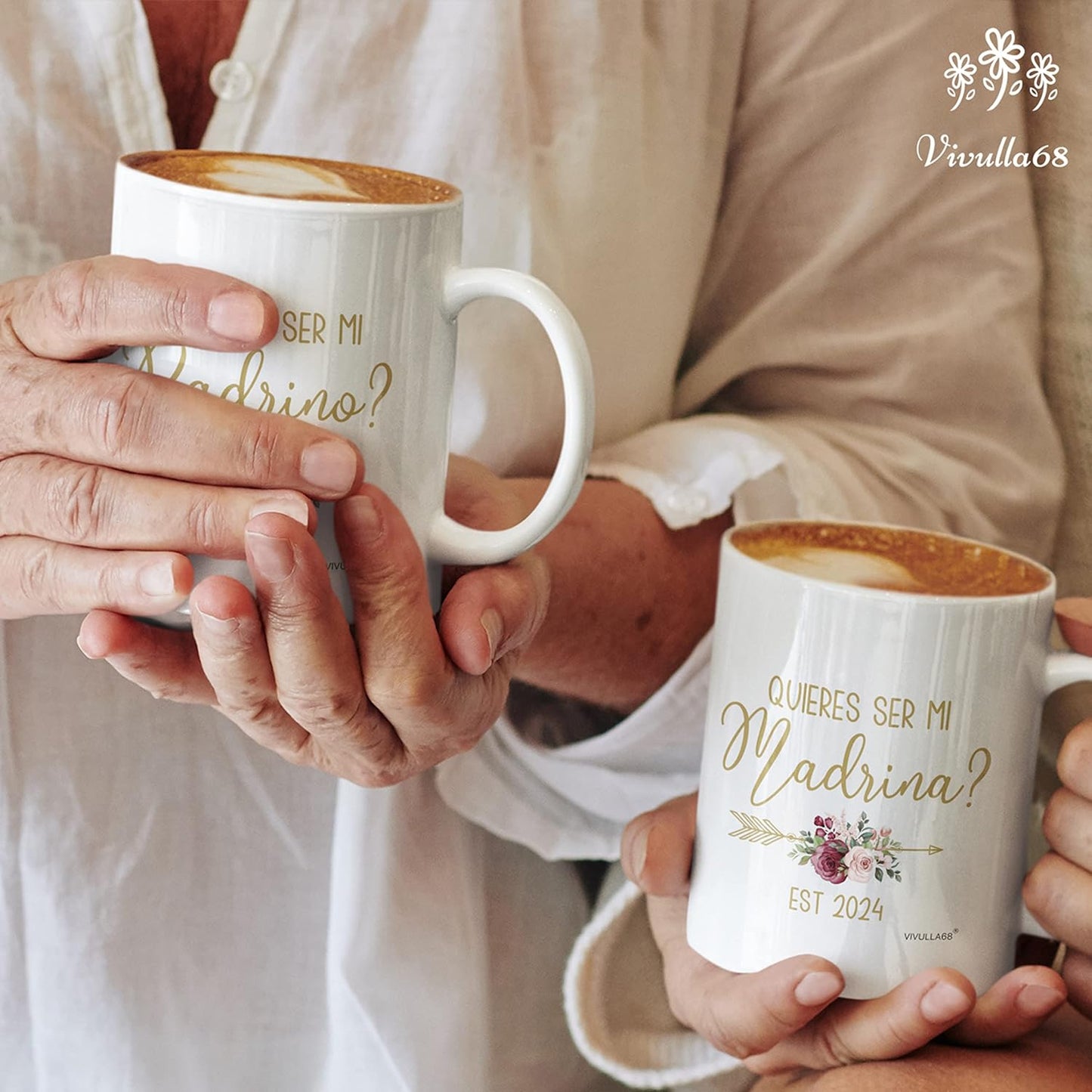 mailabeeus Quieres Ser Mis Padrinos De Bautizo, Bautizo Recuerdos Juego De 2 Tazas 2024, Recuerdos De Bautizo Para Niño, Niña, God parents Presents Proposal, Quieren Ser Mis Padrinos De Bautizo