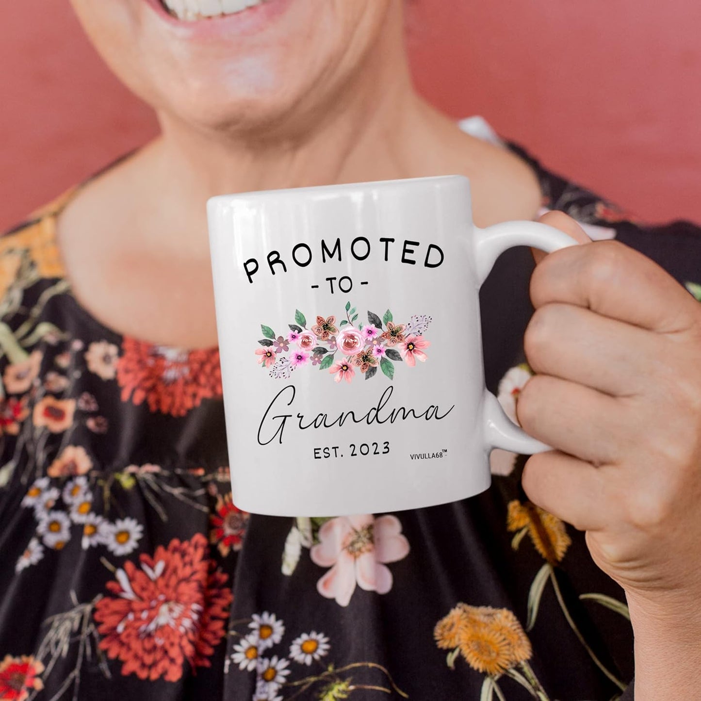 mailabeeus Promoted To Grandparents Grandma And Grandpa 2023 Mugs, Pregnancy Announcement For Grandparents Mug Set, Grandma And Grandpa Announcement Gifts, Grandparents Baby Announcement Christmas Gift