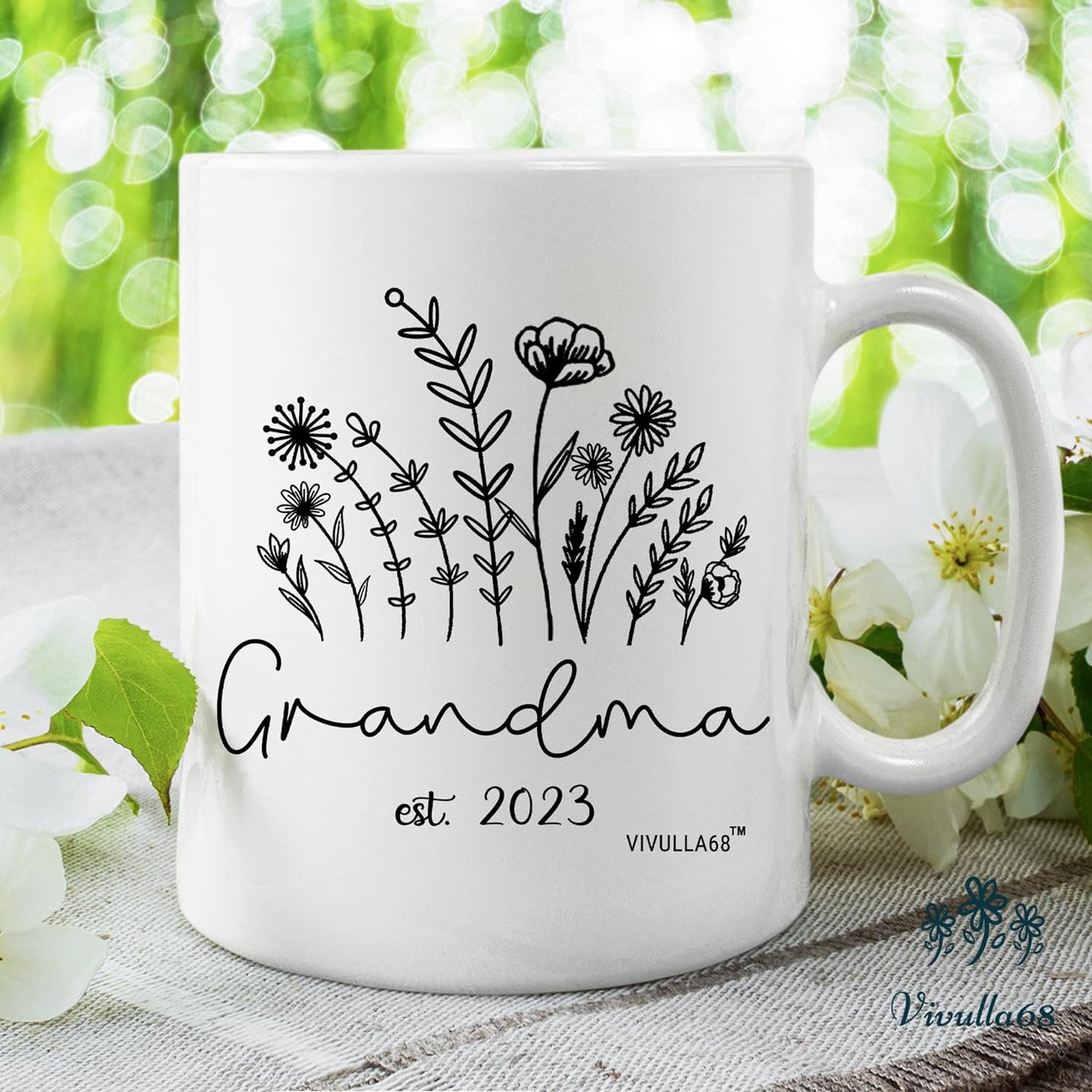 mailabeeus Promoted To Grandma 2023 Mug, New Grandma Gifts First Time, Grandma to be Gifts, Pregnancy Announcement for Grandma Expecting, Grandma Mugs Coffee Gift for New Grandma, Future Grandma Gifts