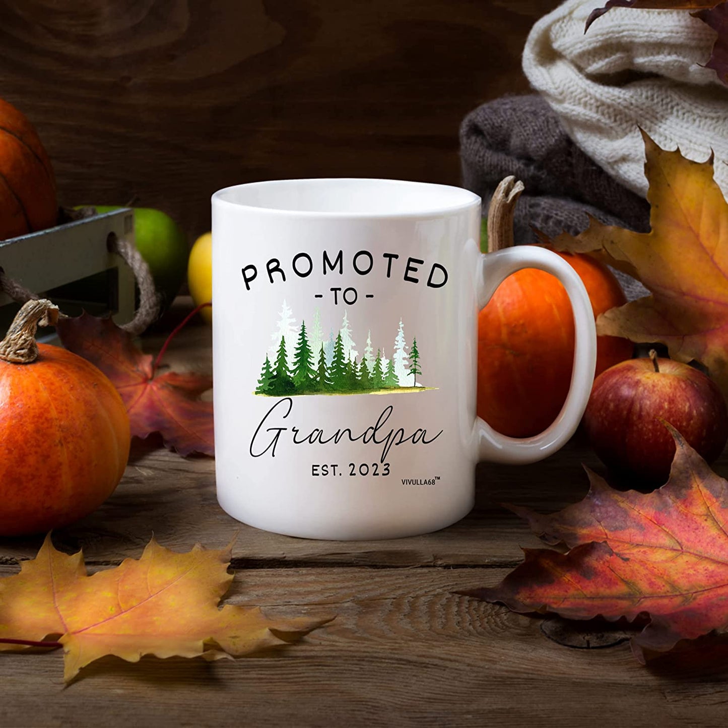 mailabeeus Promoted To Grandparents Grandma And Grandpa 2023 Mugs, Pregnancy Announcement For Grandparents Mug Set, Grandma And Grandpa Announcement Gifts, Grandparents Baby Announcement Gifts