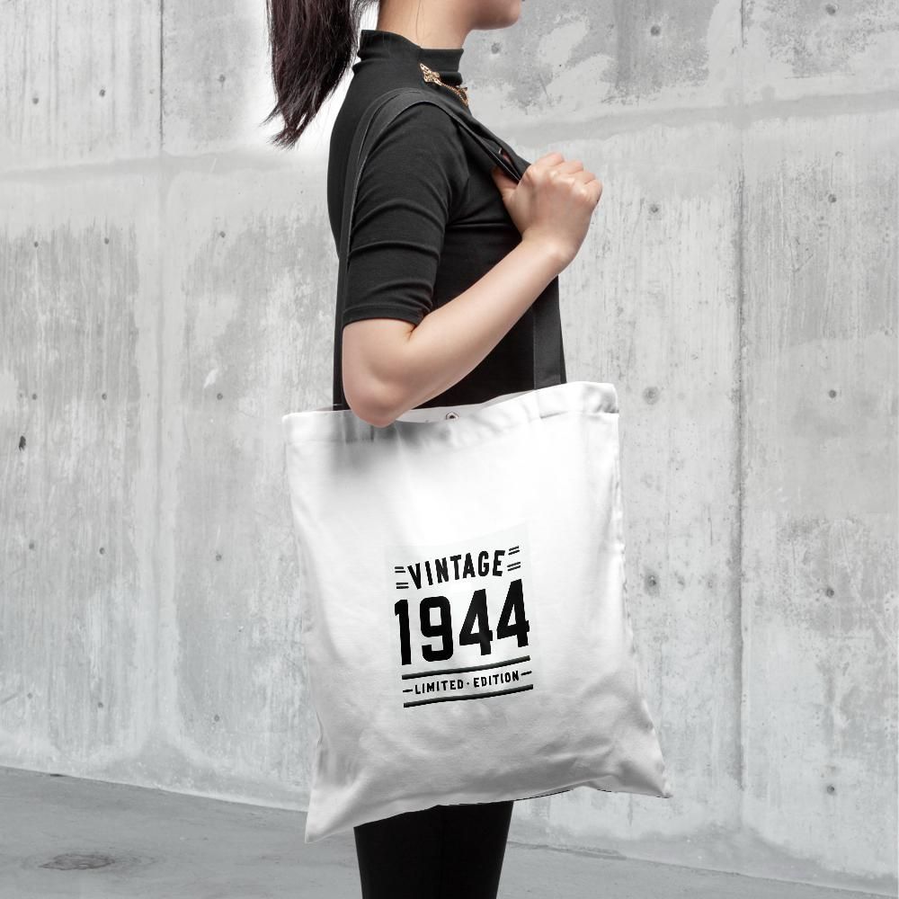 mailabeeus Birthday Gifts for Her, Vintage 1944  Tote Handbags for Women, Kitchen Reusable Grocery Bags